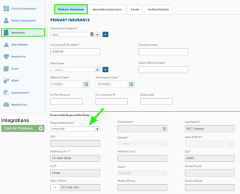 How do I show Employment in Box 10a of the HCFA 1500 form?