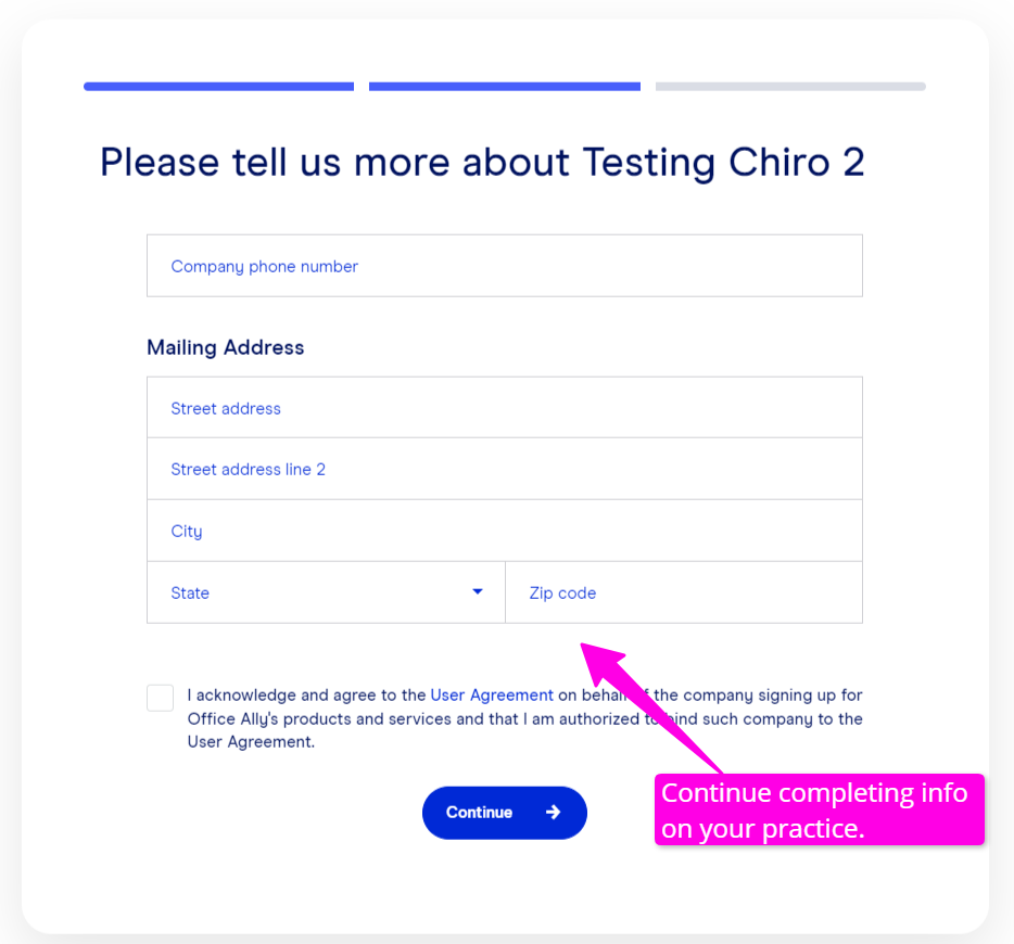 How do I enroll for an Office Ally account?